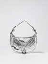 Versace Repeat Hobo Shoulder Bag In Silver