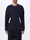 Palm Angels Brushed Cotton Sartorial Tape Sweatshirt In Blue