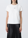 Mm6 Maison Margiela Mm6 By Maison Margiela Crewneck T-shirt With Front Logo Patch Detail In White