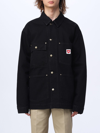 Carhartt Michigan Corduroy-trimmed Organic Cotton-canvas Chore Jacket In Black 1