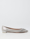 Aquazzura Gatsby Crystal-embellished Ballerina Shoes In Silver