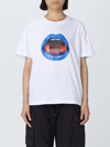 Moschino Mouth Print T-shirt In Black