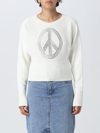 Moschino Jeans Sweater  Woman Color White In White