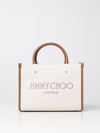 JIMMY CHOO VARENNE BAG IN CANVAS AND LEATHER,E53364022
