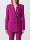 Pinko Blazer Croisé En Maille Roma In Violet