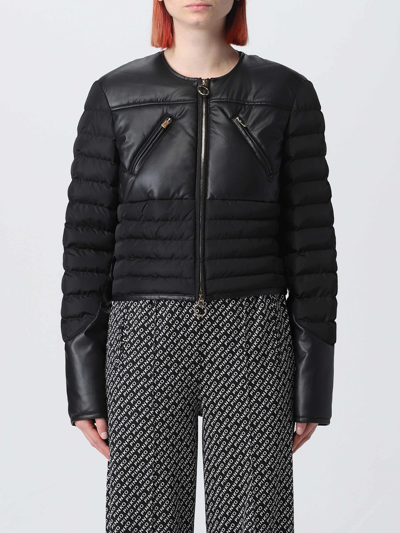 Pinko Padded Panelled Jacket In Black