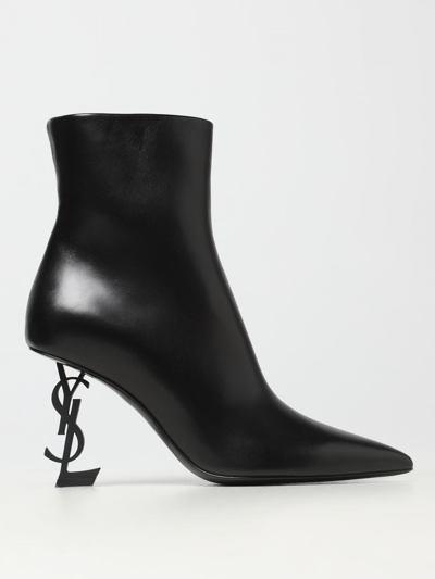 Saint Laurent Opyum Ankle Boots In Black