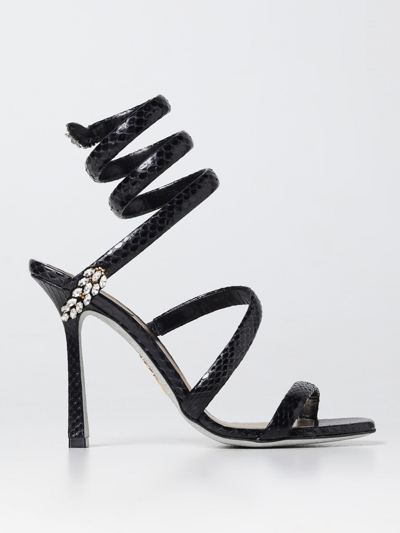 René Caovilla Heeled Sandals Rene Caovilla Woman In Black