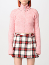 Alessandra Rich Pink Wool Blend Jumper In Pink