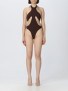 Mugler Swimsuit  Woman In Brown