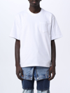 Sacai Basic Crewneck T-shirt With Zip Detail In White