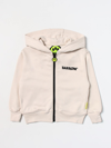 Barrow Logo-print Zip-up Cotton Jacket In Beige