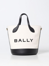 BALLY BAG IN CANVAS AND GRAINED LEATHER,E56588022