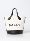 Bally Bag In Canvas And Grained Leather In Beige