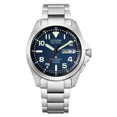 Pre-owned Citizen Promaster Land At6080-53l Eco-drive Super Titanium Sapphire Men Watch