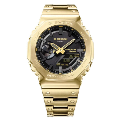 Pre-owned Casio G-shock Black Dial Gold-tone Steel Men's Watch Gmb2100gd-9a