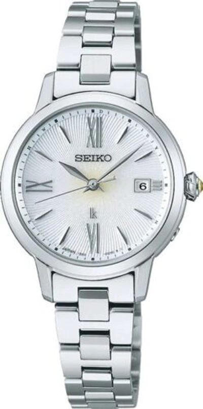 Pre-owned Seiko Lukia Ssvw205 Grow Elegant Silver Solar Radio Watch Women Box