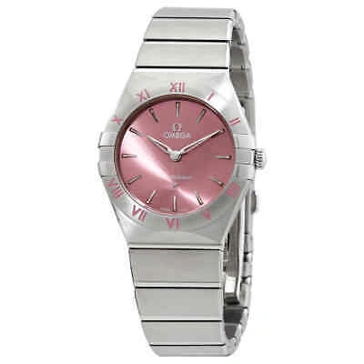 Pre-owned Omega Constellation Quartz Pink Dial Ladies Watch 131.10.28.60.11.001