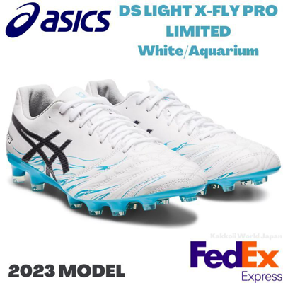 Pre-owned Asics Soccer Cleats Ds Light X-fly Pro Limited 1101a049 100 White/aquarium