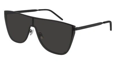 Pre-owned Saint Laurent Wave Sl 1-b Mask Sunglasses B Mask 100% Authentic In Black