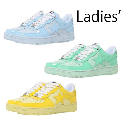 Pre-owned A Bathing Ape Ladies' Footwear Colors Bape Sta 1j30291001 Green / Yellow / Sax