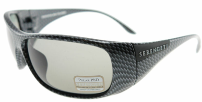 Pre-owned Serengeti Larino Carbon Fiber / Polarized Phd Cpg Sunglasses 7710 64mm In Green