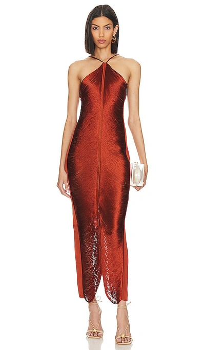 Cult Gaia Renata Gown In Orange