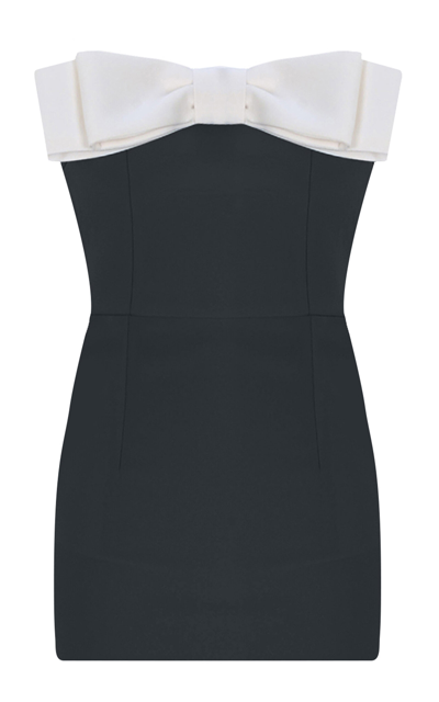 The New Arrivals Ilkyaz Ozel Eléa Bow-detailed Strapless Mini Dress In Black