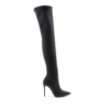 Casadei 80mm Pointed-toe Stiletto Boots In Black