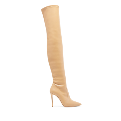 Casadei Julia Eco Leather - Woman Over The Knee Boots Camel 38