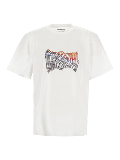 Martine Rose Multicolor Print T-shirt In White