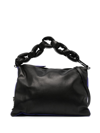 VIC MATIE TWO-TONE LEATHER TOTE BAG