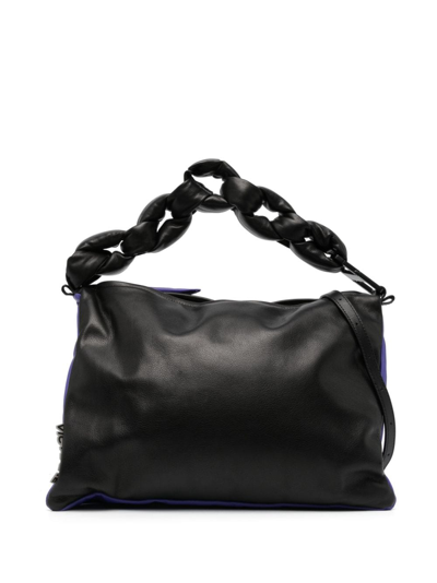 Vic Matie Leather Tote Bag In Black