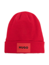 HUGO LOGO-PATCH BEANIE HAT