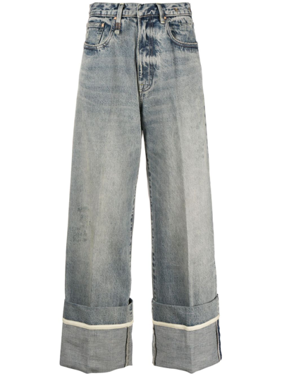 R13 Grey Nina Straight-leg Jeans In Blue
