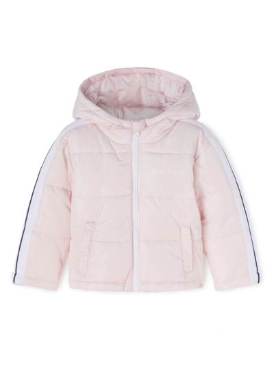 Palm Angels Babies' Logo-print Padded Jacket In Pink