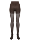 Wolford Control Dots Stretch Tights In Brown