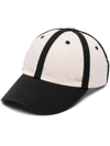 Acne Studios Two-tone Baseball Cap In Black,white