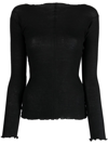 BASERANGE VERTICAL-SEAMED RIBBED-KNIT JUMPER