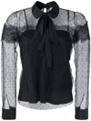 RED VALENTINO POINT D'ESPRIT TULLE BLOUSE