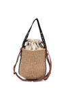 Chloé Small Woody Bucket Bag In Neutrals