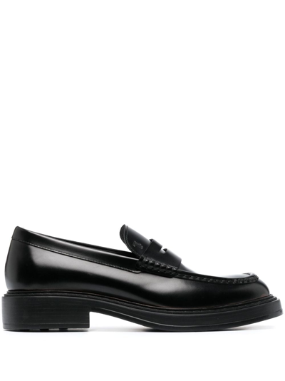 TOD'S LEATHER 50MM PENNY LOAFERS
