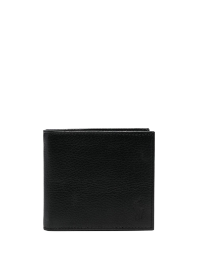 Polo Ralph Lauren Equestrian Knight-motif Leather Wallet In Black
