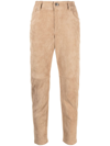 BRUNELLO CUCINELLI CROPPED SUEDE TROUSERS