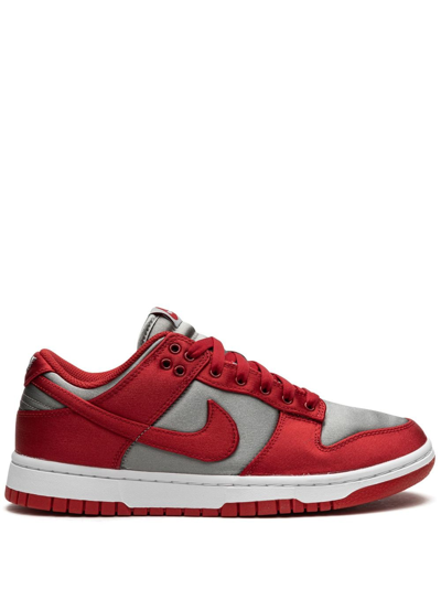 Nike Wmns Dunk Low Sneakers Medium Grey / Varsity Red In Multicolor