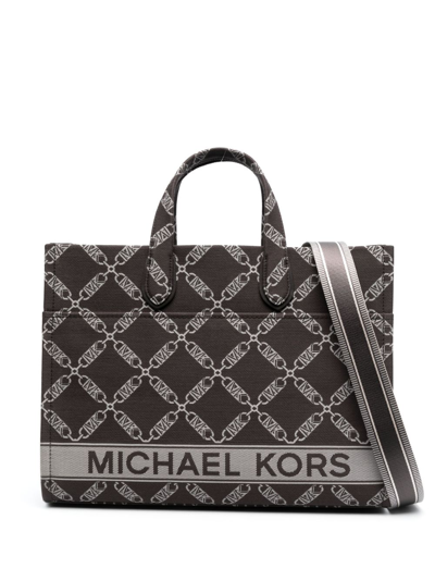 Michael Michael Kors Gigi Empire Logo提花托特包 In Brown