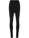 WOLFORD GATHERED STRETCH-JERSEY LEGGINGS