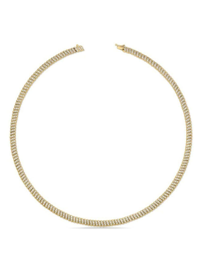 Anita Ko 18k Yellow Gold Thin Diamond Zoe Necklace