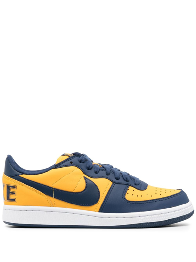 Nike Terminator Low Michigan Leather Trainers In Gelb