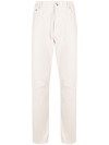Brunello Cucinelli Straight-leg Stretch-cotton Trousers In Neutrals